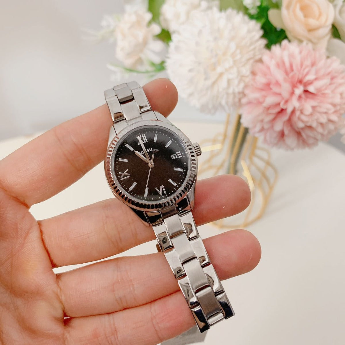 Fossil BQ3637 Rye Three-Hand Date Stainless Steel Watch Fossil BQ3637 Rye Three-Hand Date Stainless Steel Watch
